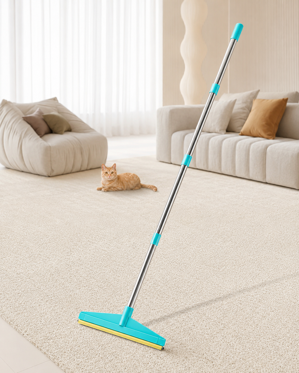 Furvelis Long-Handle Carpet & Pet Hair Remover