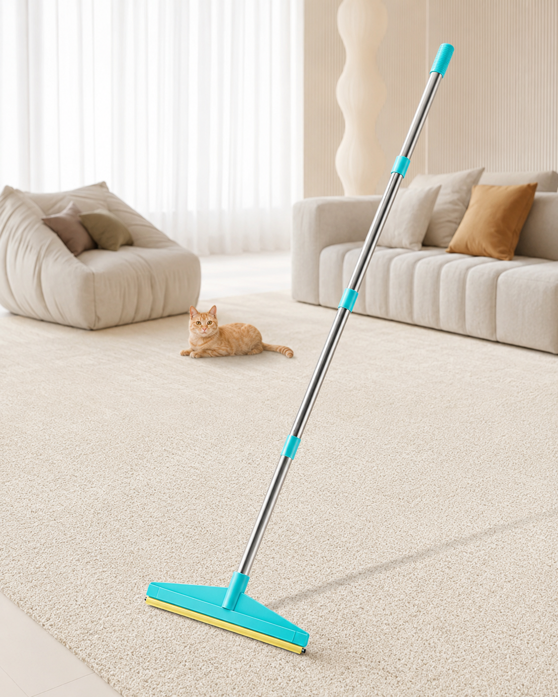 Furvelis Long-Handle Carpet & Pet Hair Remover
